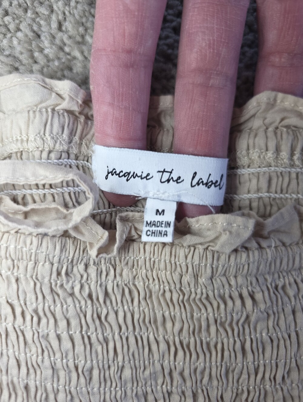 ✨Jacquie the Label Tan Tiered Sundress – Women’s Medium - Picture 9 of 13